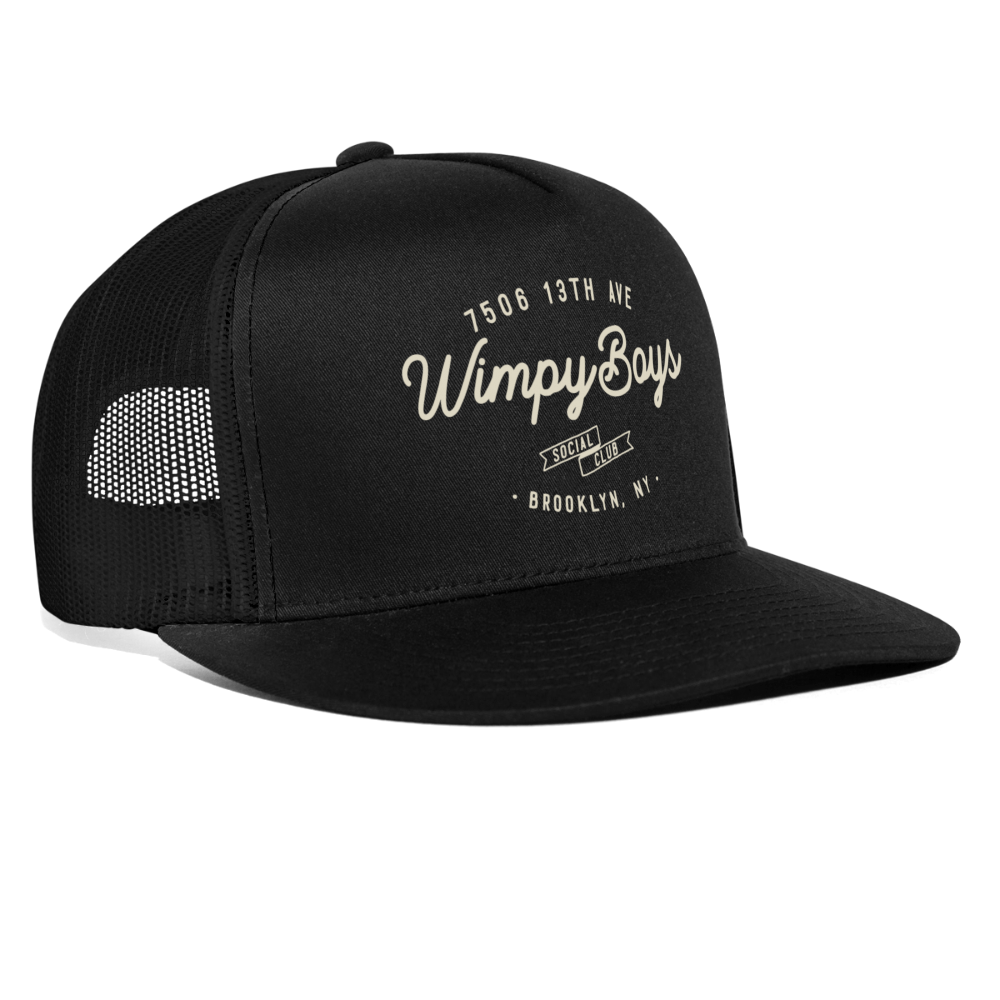 Wimpy Boys Social Club Trucker Cap - black/black