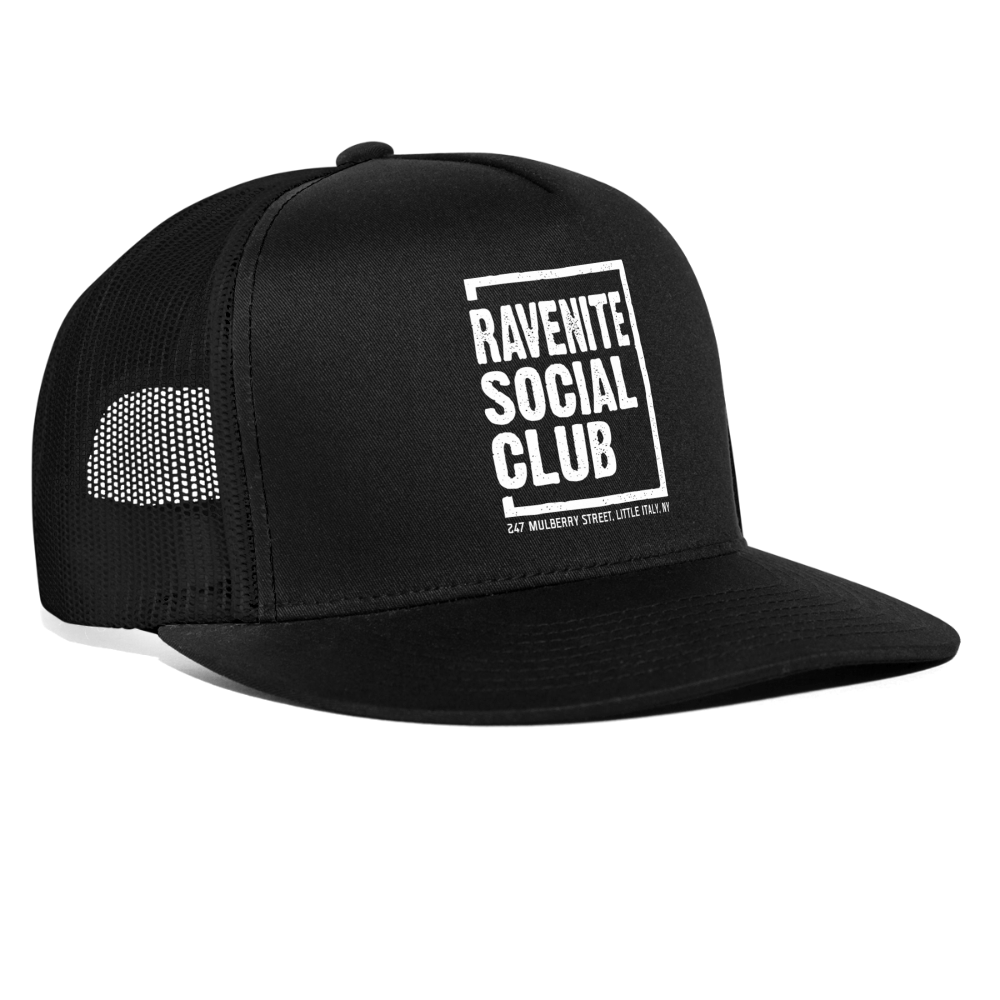 Ravenite Social Club Trucker Cap - black/black