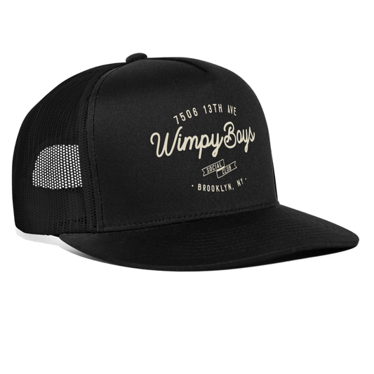 Wimpy Boys Social Club Trucker Cap - black/black